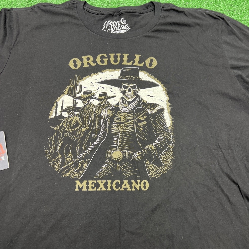 Moon Shine Spirit By‎ Brad Paisley Orgullo Mexicano Black T-Shirt Mens 2XL